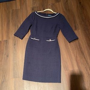 J. Crew Boatneck sheath dress in matelassé